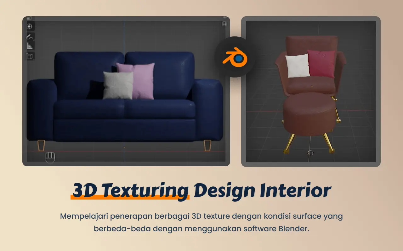 Foto kelas Complete Realistic Interior Design with Two Design Options with Blender